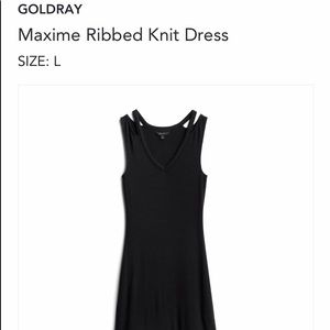 Goldray Maxime Ribbed knit dress size L Black